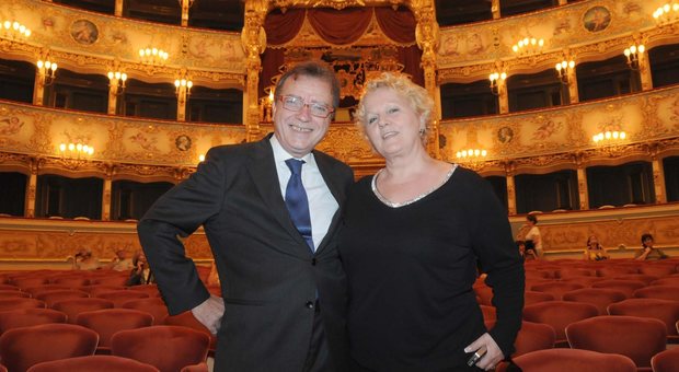 Giampaolo Vianello con Katia Ricciarelli alla Fenice