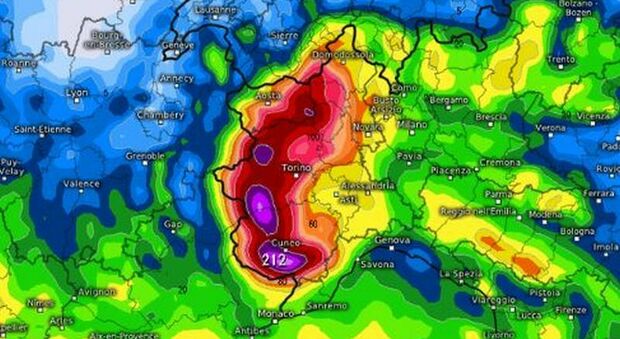 Maltempo Piemonte, scuole chiuse in provincia di Cuneo, chiusi i Murazzi a Torino Le previsioni meteo fino a lunedì