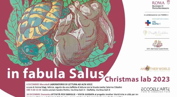 Roma, a Montesacro arriva: “In fabula Salus Christmas Lab 2023”, laboratori creativi e visite guidate dedicati alle favole di Esopo. Ecco gli appuntamenti