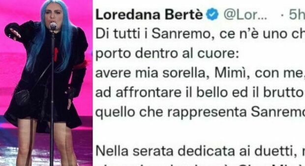 Loredana Bertè ricorda Mia Martini: «Di tutti i Sanremo, ce n'è uno che porto dentro al cuore: avere mia sorella Mimì con me»