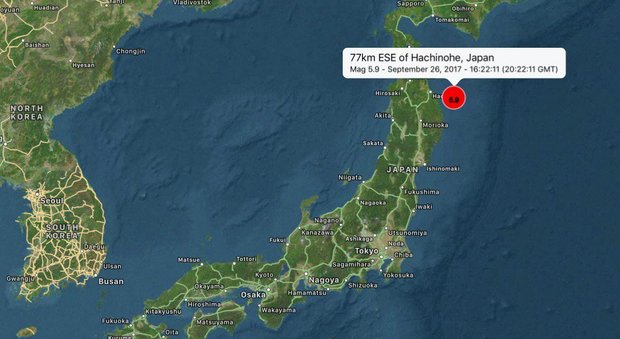 Terremoti, poco fa forte scossa in Giappone: magnitudo 6.0