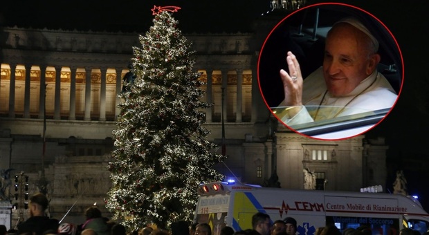 Roma, Papa e luminarie: nella Capitale si accende il Natale