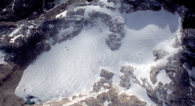 Il ghiacciaio Fradusta sulle pale di San Martino