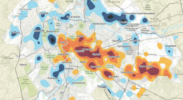 Roma, la mappa del tifo nella Capitale: «3 romanisti per ogni laziale» Ecco i quartieri più giallorossi