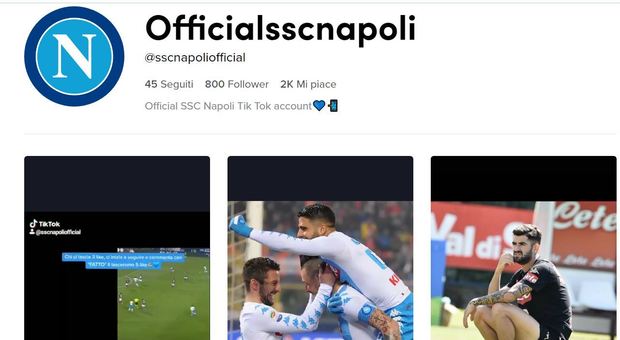 Il Napoli cresce ancora sui social: gli azzurri sbarcano su TikTok