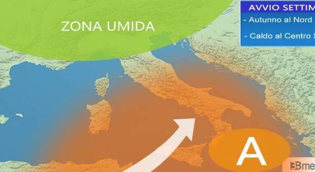 Meteo, Italia divisa in due: autunno al Nord, quasi estate al Sud