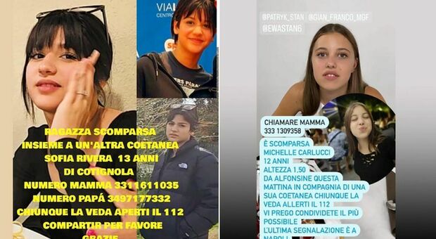 Due ragazzine scomparse nel Ravennate, si cercano Michelle e Sofia. L'appello sui social: «Aiutateci a trovarle»
