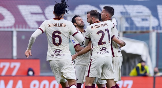 Genoa-Roma 1-3: Tre volte Mkhitaryan. La corsa Champions continua