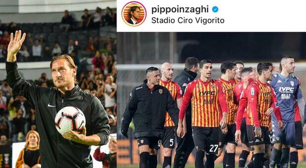 Inzaghi esalta il Benevento che ferma la Roma. E Totti mette "like"