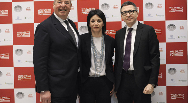Da sinistra Andrea Mencattini e Lucia Sciacca di Generali Italia a destra Enea Dallaglio di Innovation Team