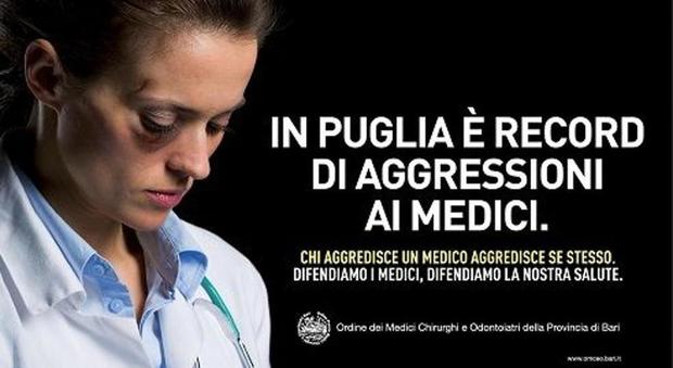 Puglia: record di medici picchiati Spot e manifesti di denuncia