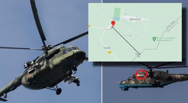 Elicotteri bielorussi entrano in Polonia