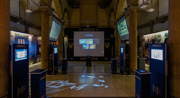 VITERBO - La mostra "Etruschi in 3D" nella ex chiesa degli Almadiani