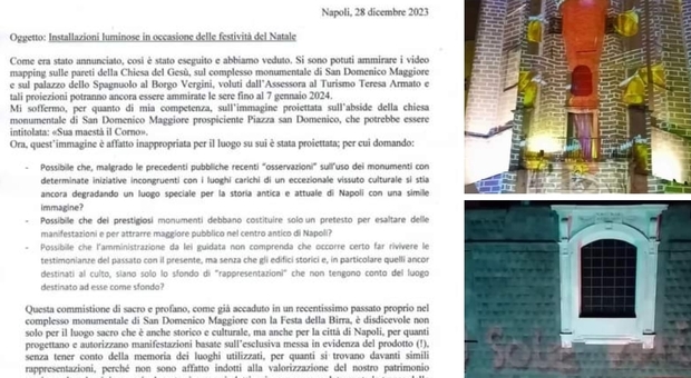 Napoli, "polemica laser" sui monumenti del centro storico: lettera al ministro Sangiuliano