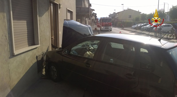Una scena dell'incidente di oggi a Villaverla