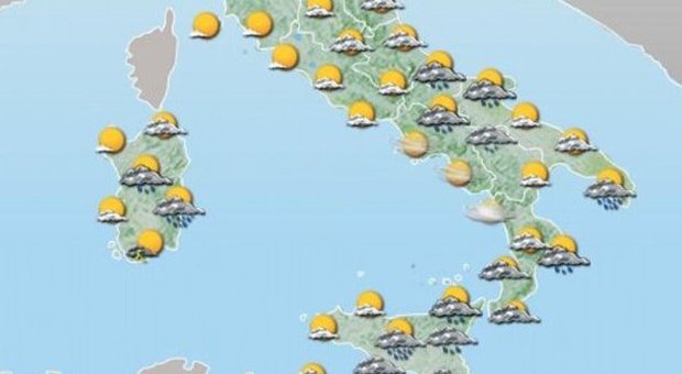 Meteo, tempo instabile fino a mercoledì: piogge al sud e sulle isole -Le previsioni