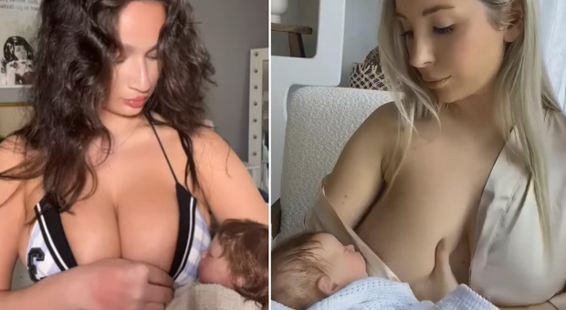 Donne che allattano sui social, una strategia per aggirare le censure di Instagram? Quelle foto coi bambolotti e i link di OnlyFans