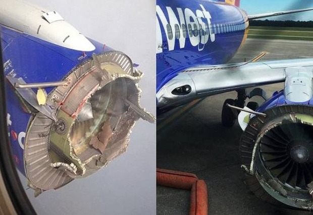Usa, motore aereo esplode panico a bordo per 99 passeggeri