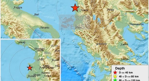 Terremoto in Albania, forte scossa di 5.0 a Durazzo: «Sentita da Tirana fino a Valona»