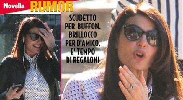 Ilaria D'Amico, al dito un nuovo diamante regalo di Gigi Buffon