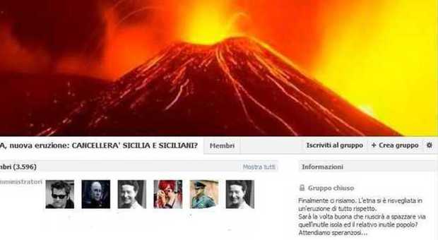 «L'Etna cancelli la Sicilia»: su Facebook compare il gruppo razzista contro i siciliani