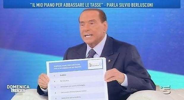 Berlusconi a Domenica Live dalla D'Urso: "M5s più pericoloso dei post comunisti del 1994"