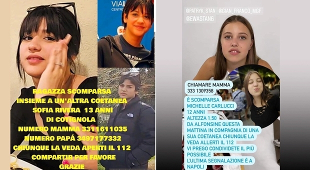 Ragazzine di 12 e 13 anni scomparse dal Ravennate, l’appello social dei genitori: «Aiutateci a trovarle». L'ultima localizzazione a Napoli