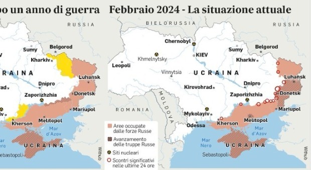 Ucraina domani due anni di guerra