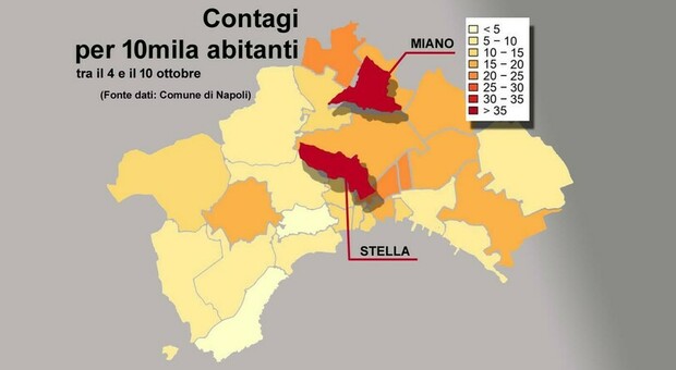 Covid a Napoli, la mappa del virus: i rioni Stella e Miano fuori controllo