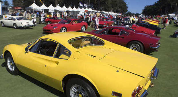 Uno degli angoli Ferrari alla settimana californiana di Monterey