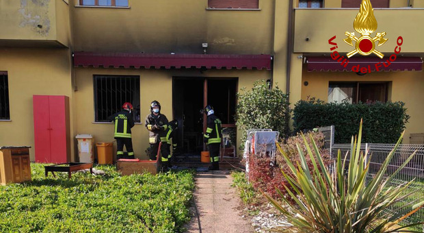 incendio di una villetta a Taggì di Villafranca padovana