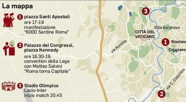 Roma, domenica calda tra calcio e manifestazioni: tutti i divieti