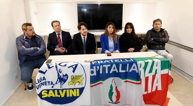 La candidata Valeria Cittadin (seconda da destra) candidata del centrodestra a Rovigo