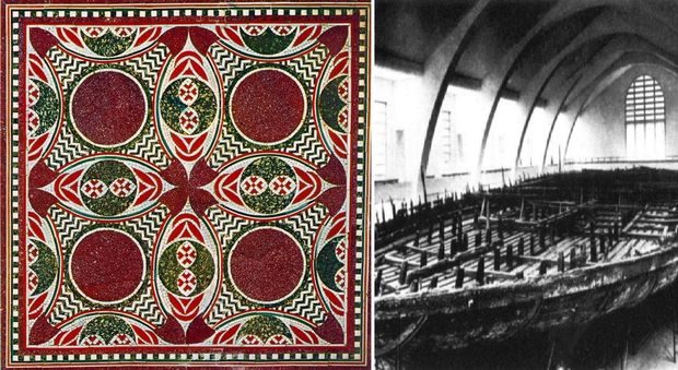 Ritrovato il mosaico delle navi di Nemi sparito nel rogo nazista