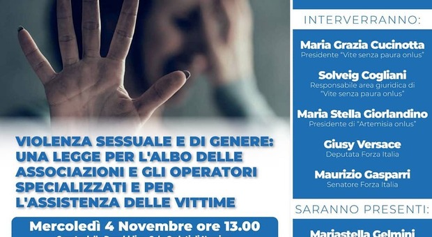 Violenza sulle donne, Forza Italia presenta con Maria Grazia Cucinotta nuove proposte di legge