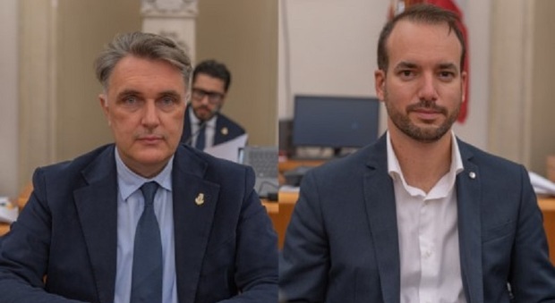 Il sindaco Mauro Armelao e il suo ex vice Daniele Tiozzo Brasiola