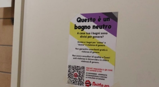 Bagni gender free in arrivo all'università di Pisa: sulle porte solo la scritta wc