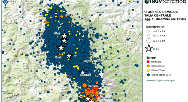 Terremoto, Ingv: "La sequenza sismica non è ancora terminata"