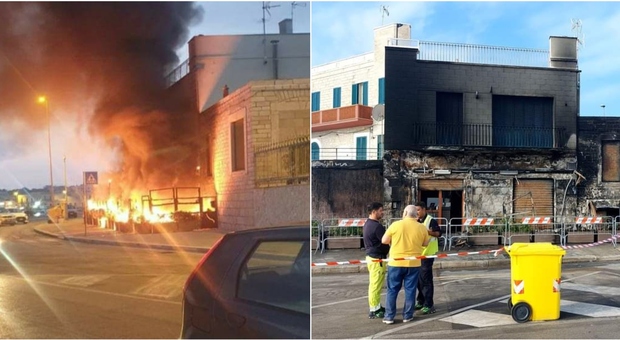 Incendio all'alba al ristorante "La Tana dell'artista": ingenti i danni provocati dalle fiamme