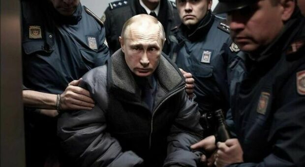 Putin in manette, dopo il finto arresto di Trump: ecco la nuova creazione choc dell'Intelligenza artificiale