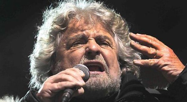 Beppe Grillo durante il comizio di Udine (PressPhotoLancia)
