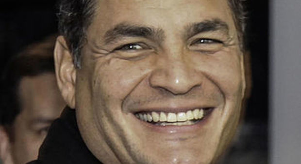 L'ex presidente dell'Ecuador Rafael Vicente Correa