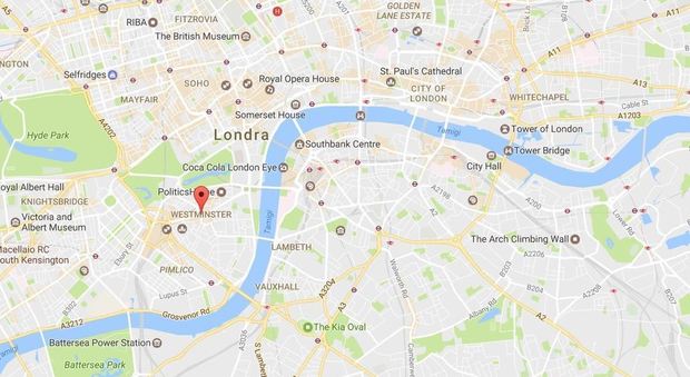 immagine Londra, spari davanti a parlamento: LA MAPPA