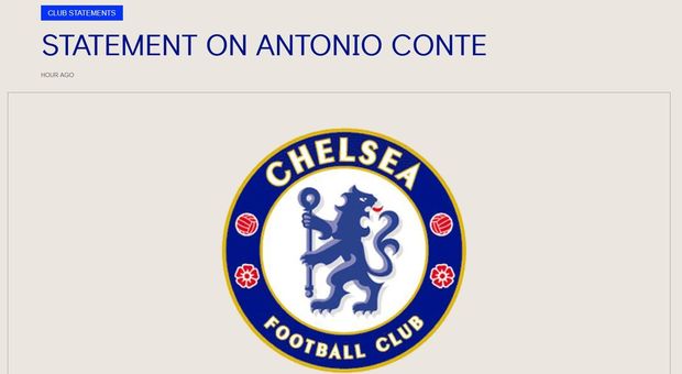 Il Chelsea dà il benservito ad Antonio Conte e a tutti i suoi collaboratori. Al suo posto arriva Sarri