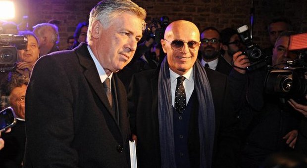 Carlo Ancelotti insieme ad Arrigo Sacchi