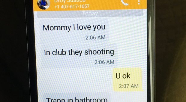 Orlando, gli ultimi sms delle vittime: "Mamma ti voglio bene"