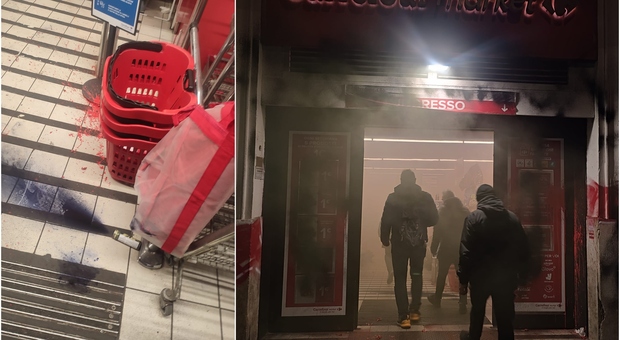 San Lorenzo, il raid dopo il corteo (non autorizzato) per Ilaria Salis: assalto anarchico al supermarket
