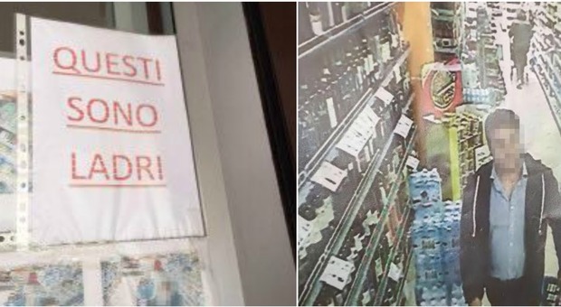 "Questi sono ladri", il cartello fuori al supermercato contro le rapine