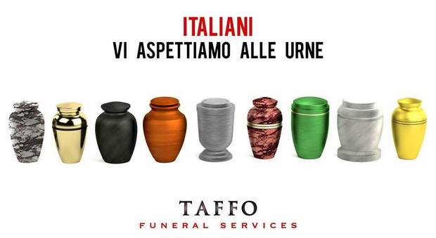 Le elezioni di Taffo: "Italiani, vi aspettiamo alle urne"