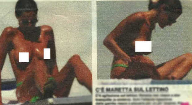 Simona Ventura e il topless d'epoca: senza bikini a 28 anni